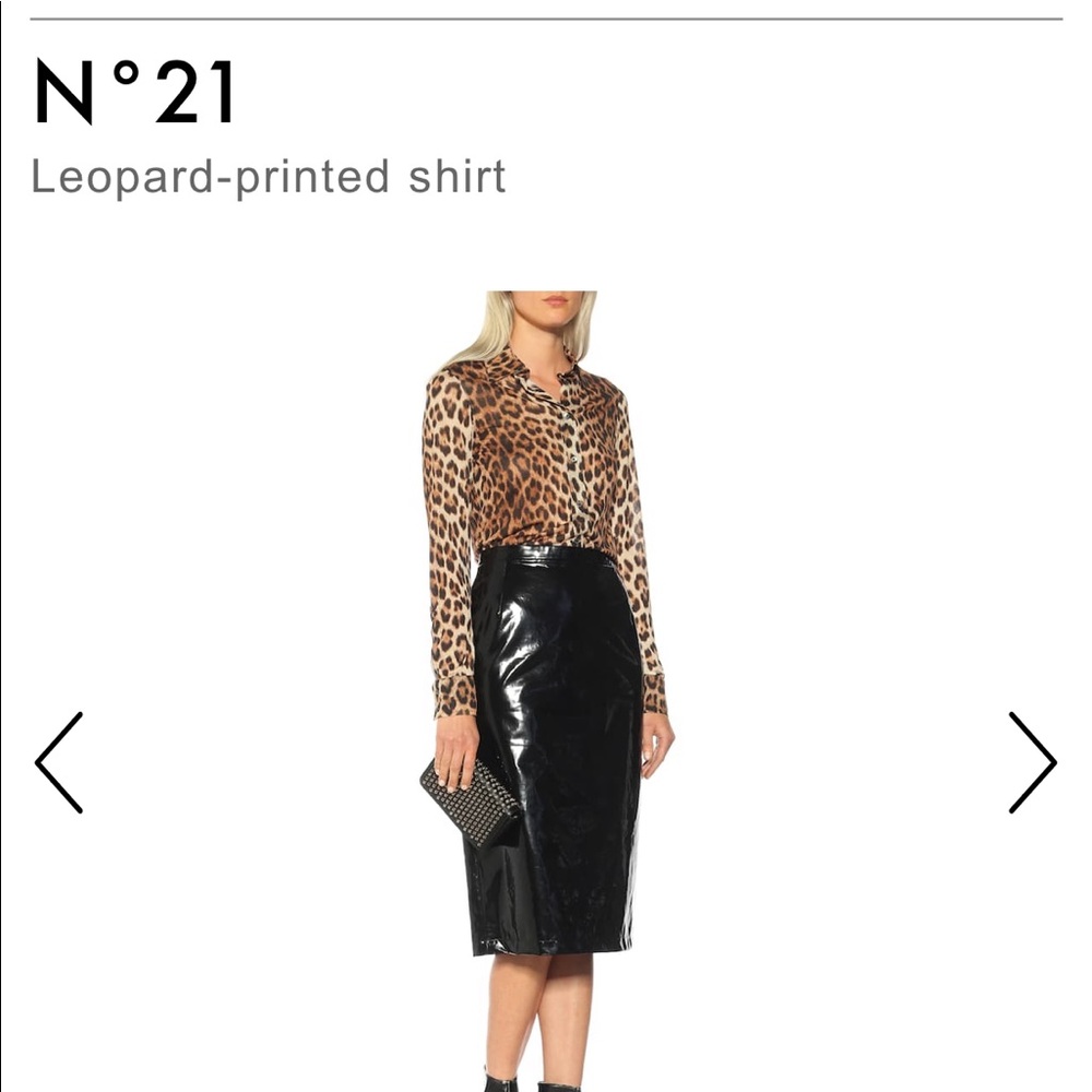 No21 New leopard print button down blouse